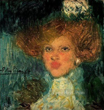 パブロ・ピカソ Painting - 女性の頭2 1900年 パブロ・ピカソ
